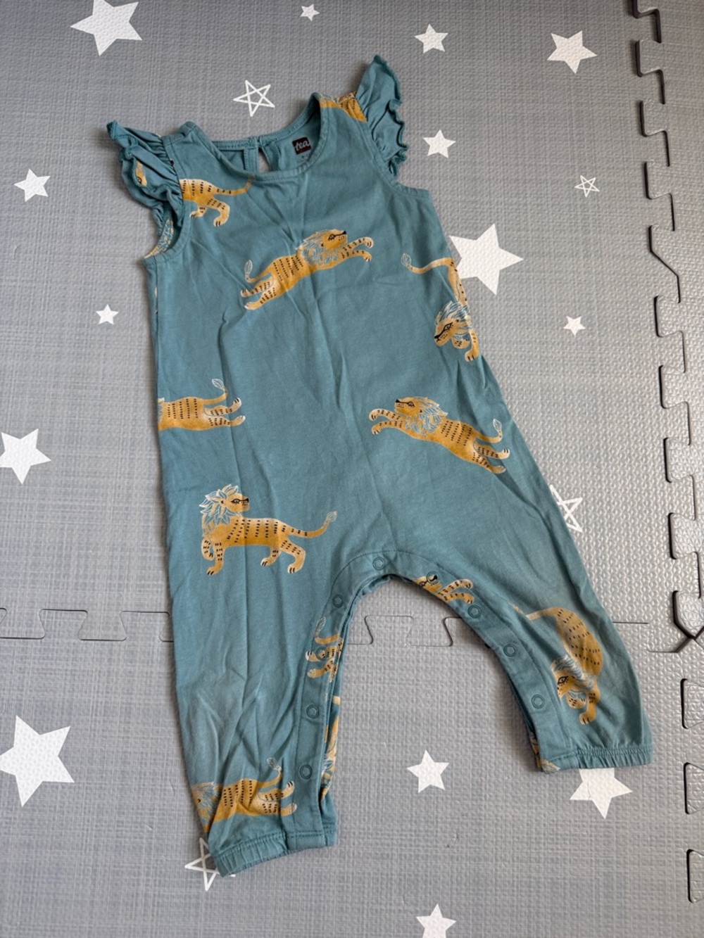 Tea Collection - Lion Romper, 9-12 months